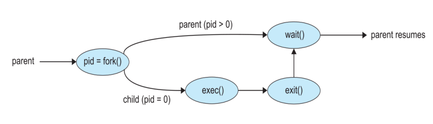 process creation on unix with exec